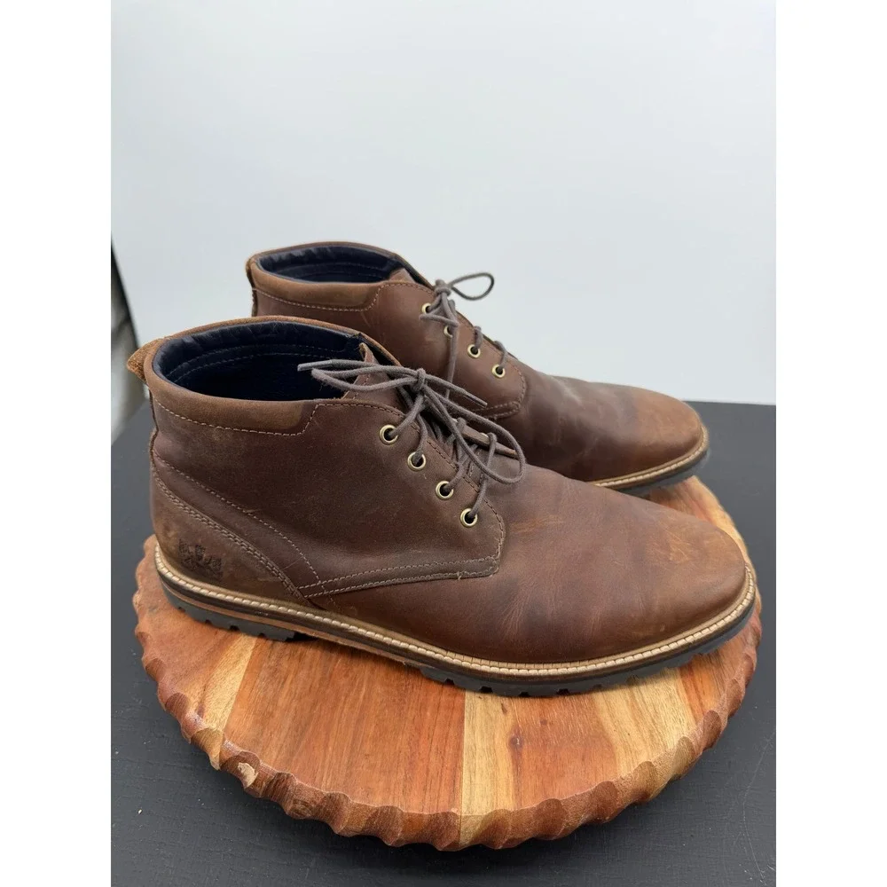 Cole Haan Ripley Grand Chukka Boots Mens 9.5 Brown Leather Lug Sole C28335